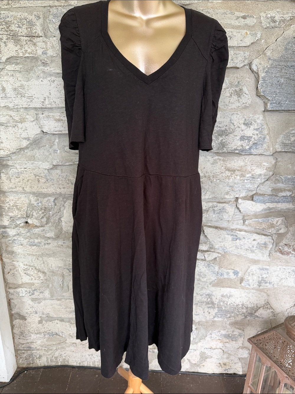 Torrid V-Neck Midi Dress with Puff Shoulders